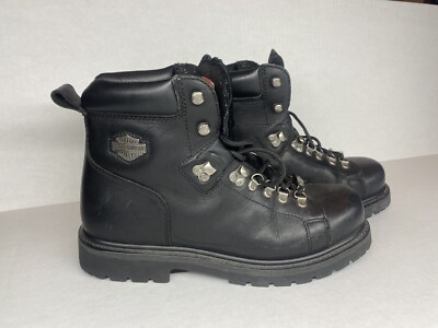 Vintage Y2K Harley Davidson Chunky Black Leather Combat  display picture 1