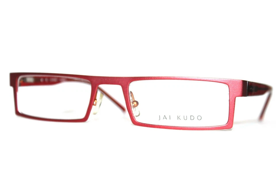BRAND NEW JAI KUDO 470 M11 RED SEMI RIMLESS EYEGLASSES METAL RX FRAMES 49-20-135 - Image 3 of 4