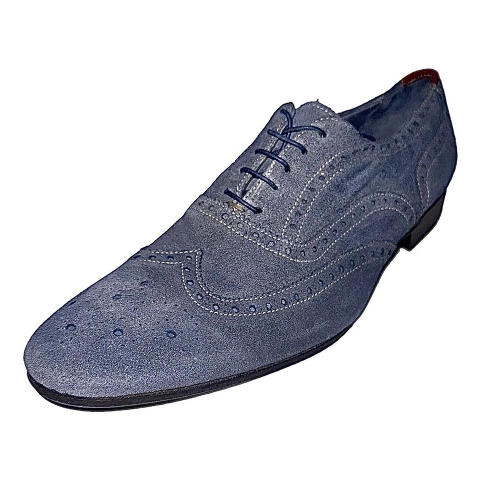 Zapatos Oxford Paul Smith Azul Gamuza Punta de Ala EE. UU. 9 M Foto 2 de 4