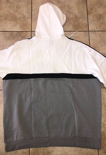 Mens Adidas Originals Itasca Half Zip Hoodie White NWT - Picture 3 of 4