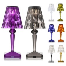 Kartell BATTERIA Lampada da Comodino Resina Acrilica LED USB Interruttore a Spinta 1kg GIAPPONE NUOVO