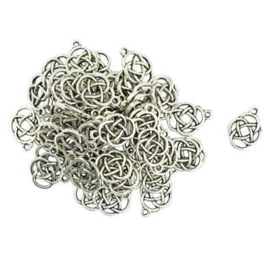 50 Stck. Großpackung Oval Kont Charms Glück Schmuck Handwerk