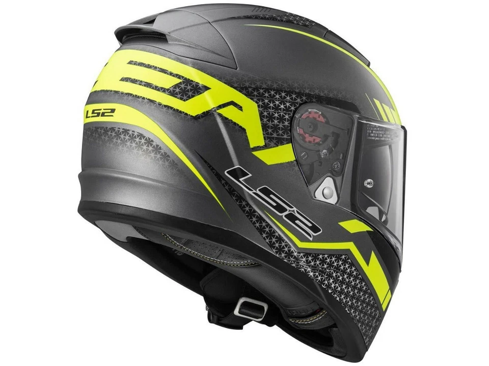 LS2 Integral Helmet FF390 Breaker Split Titanium Yellow Matte Motorcycle Of Kpa - Image 3 of 4