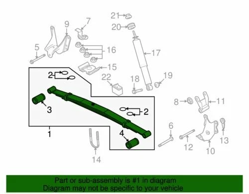 Furgoneta de carga Super Duty Ford F250 F350 2008-2014 fabricante de equipos originales nueva resorte de hoja 8C2Z-5560-Sb Foto 2 de 3