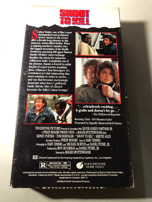 Shoot To Kill (1988) VHS Action Crime Thriller Poitier/Berenger