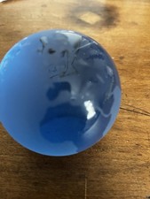 Blue Glass World Globe Paper Weight - Desktop Decoration 1 Lb 4 oz 3 inches