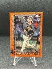 2025 Topps Chrome #138 Hayden Birdsong Orange Geometric Refractor /25 Giants RC