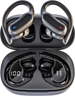 TRAUSI i27 Wireless Earbuds Bluetooth 5.3 54H LED Display IPX7 Sport Mikrofon
