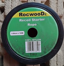 Rocwood Recoil Pull Cord Starter Rope Lawnmower 3mm dia, x 3m long