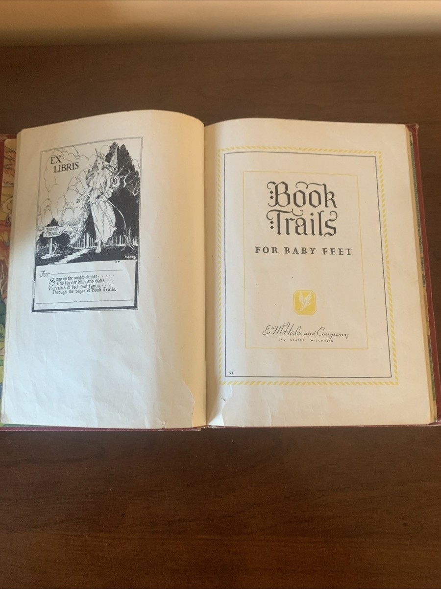 Book Trails Complete Set 1-8 First Edition 1928 Red Embossed
