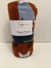 Mainstays Fleece Throw Red 50X60 with Dogs