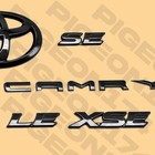 Emblem Overlay Kits For 2018-2024 Camry LE XSE SE Accessories Gloss Black Badge
