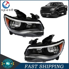 Lhrh Pair Halogen Clear Front Headlights Assembly For Chevy Colorado 2015-2022 Lhrh Pair Halogen Clear Front Headlights Assembly For Chevy Colorado 2015-2022