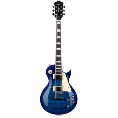 Blue 7-String Electric Guitar with Gigbag LPYS-006