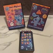 LeapFrog Blue  s Clues Handy Dandy Notebook  2 Blue  s Clues DVDs   Pre-Owned Lot