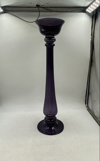 Purple Home Decorative Pedestaled Large Candle Holder 26.5" Tall