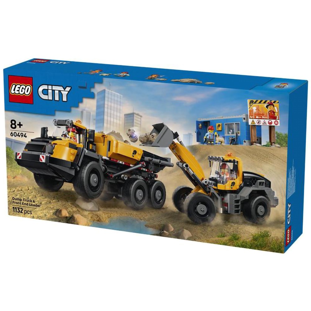 LEGO City Dump Truck & Front End Loader 60494 Building Set Ages 6+ - Image 3