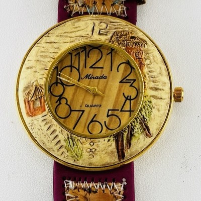 Mirada Womens Novelty Watch Quartz Movement Island Beach Tiki Theme