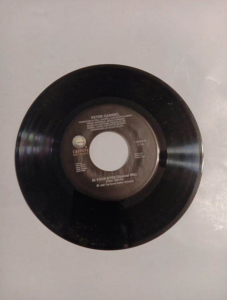 45 RPM "IN YOUR EYES/IN YOUR EYES (SPECIAL MIX)" PETER GABRIEL - WITH PICTURE - Image 2 of 4