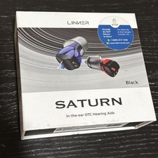 LINNER Saturn 2 In-the-Ear OTC Hearing Aids Black Model F910A New Opn Box