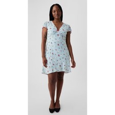 GAP X DÔEN Light Blue Floral Mini Dress Size 12