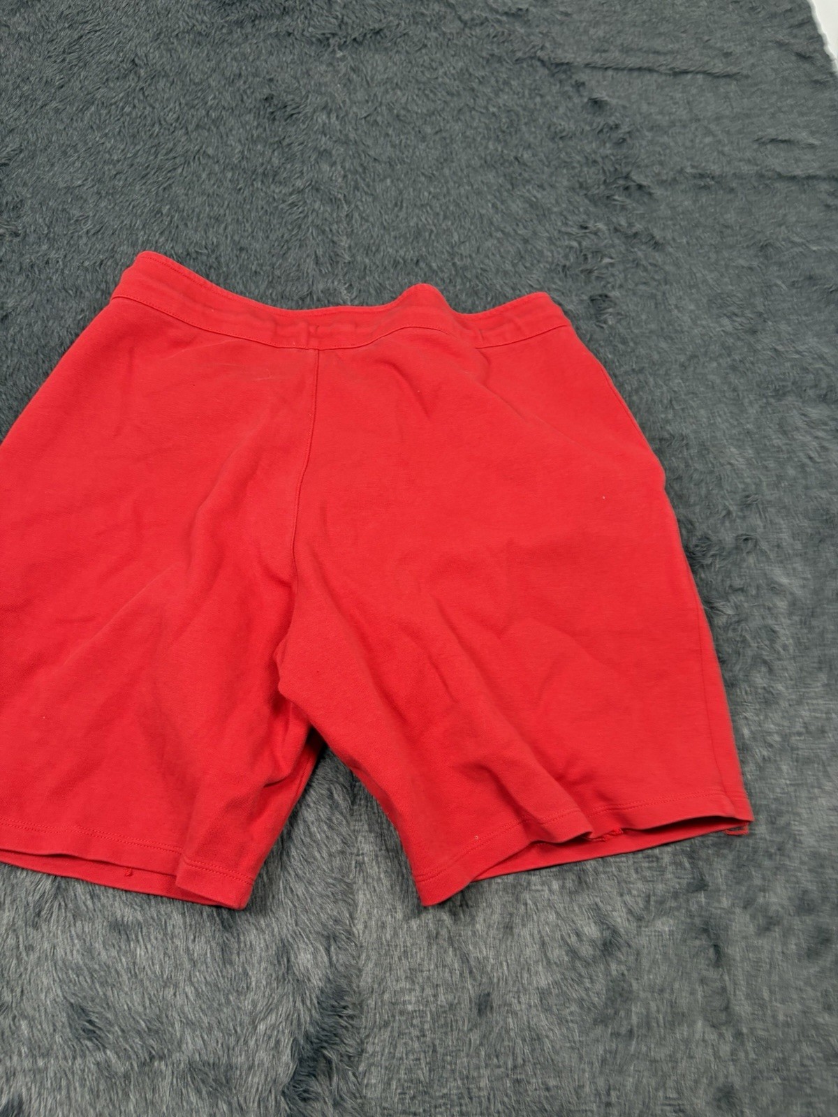 Calvin Klein Men’s Red Sweat Shorts L Logo Pockets Drawstring image 3