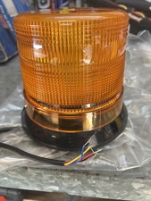 Amber Strobebeacon Warning Light With Wired Base And Wired Pigtail Amber Strobebeacon Warning Light With Wired Base And Wired Pigtail