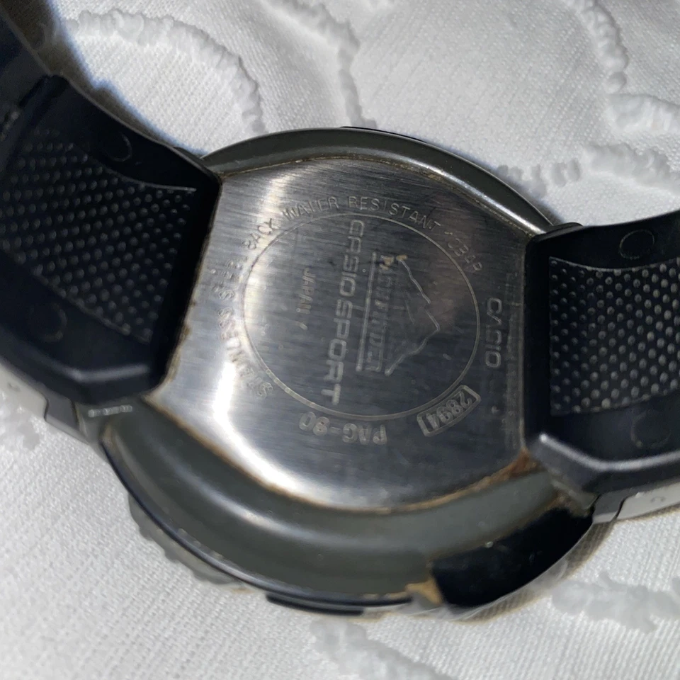 Casio Pathfinder PAG 80 Resistente Solar Nueva Batería Triple Sensor Reloj Digital 100M Foto 4 de 4