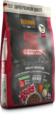 BELCANDO Trockenfutter Adult GF Beef 4 kg Hundefutter Getreidefrei Rind