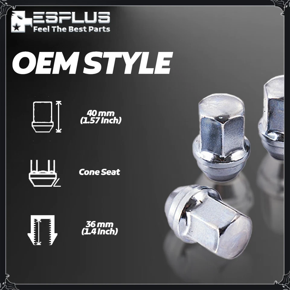 Tuerca cromada M14x1,5 para Chevrolet OEM 20 piezas apta para Camaro/Equinox/Impala/Malibu/Nova Foto 3 de 4