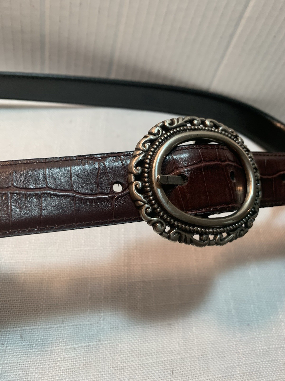 Leather Reverseable Black / Brown Elegant Vintage… - image 9