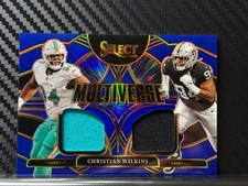 2025 Select Football Multiverse Blue Patch CHRISTIAN WILKINS DOLPHINS/RAIDERS