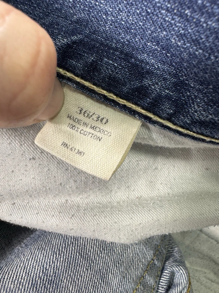 Ralph Lauren Polo Jeans Mens 36x30 (38x29) Y2K Classic 867 Blue Denim Work - Image 4 of 4