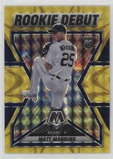 2022 Panini Mosaic Rookie Debut Reactive Yellow Prizm 14/99 Matt Manning 1u6