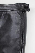 Clio Women's 100 Leather Pants 8 Black Straight Leg Side Zip NICE 