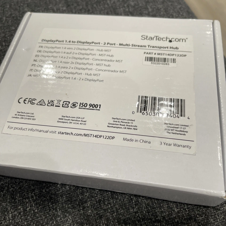 StarTech.com 2-Port DisplayPort MST Hub, Dual 4K 60Hz, DP 1.4 Multi-Monitor - Image 2 of 2