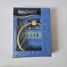 New AquaSource SETON Towel Ring Brass Gold Finish Bathroom Hardware 85946PB
