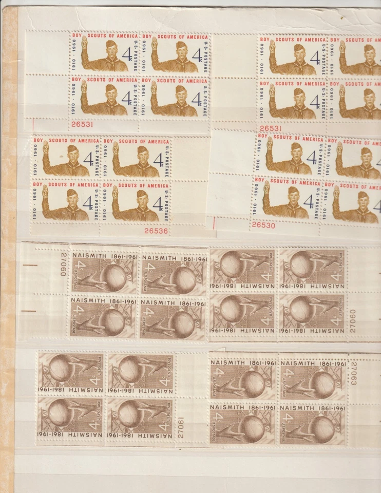 US  Collection, 1939-1948, 26 Selected better US Plate Blocks.  3, 4 cents MNH - Image 2 of 3