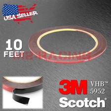 Genuine 3M VHB 5952 Gray Double-Sided Mounting Tape Automotive Car 2mm x 10FT