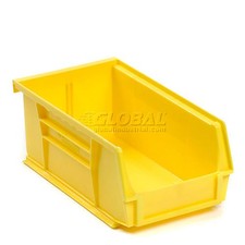 Plastic Storage Bin - Parts Storage Bin - 4-1/8 x 7-3/8 x 3 Yellow Lot of 24