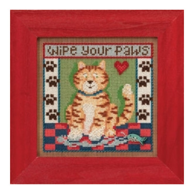 Mill Hill Kitty Paws Cat Buttons and Beads Cross Stitch Kit MH143104