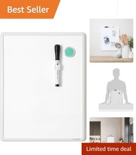Contempo 11x14 Magnetic Mini Whiteboard with Modern Frame  Marker Included
