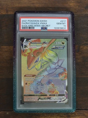 Rayquaza VMAX 217/203 PSA 10 GEM MINT Rainbow Secret Rare Evolving Skies Pokemon
