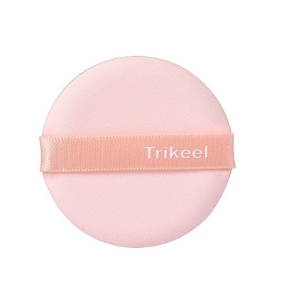 PU Leder getrimmt Make-up Schwamm Puff Foundation Applikator 9x6x2cm Rosa