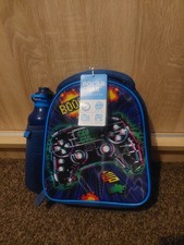 Polar Gear Gamer Pixel Insulated Kids Lunch Bag Holder and 600ml Water Bottle, 