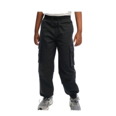 LCKR Mens Cargo Pants Utility Baggy Windbreaker Parajumper Size Large Black NWT