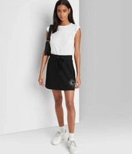 Wild Fable Women's Jeweled Knit Tennis Mini A-Line Skirt - Black Medium Cozy