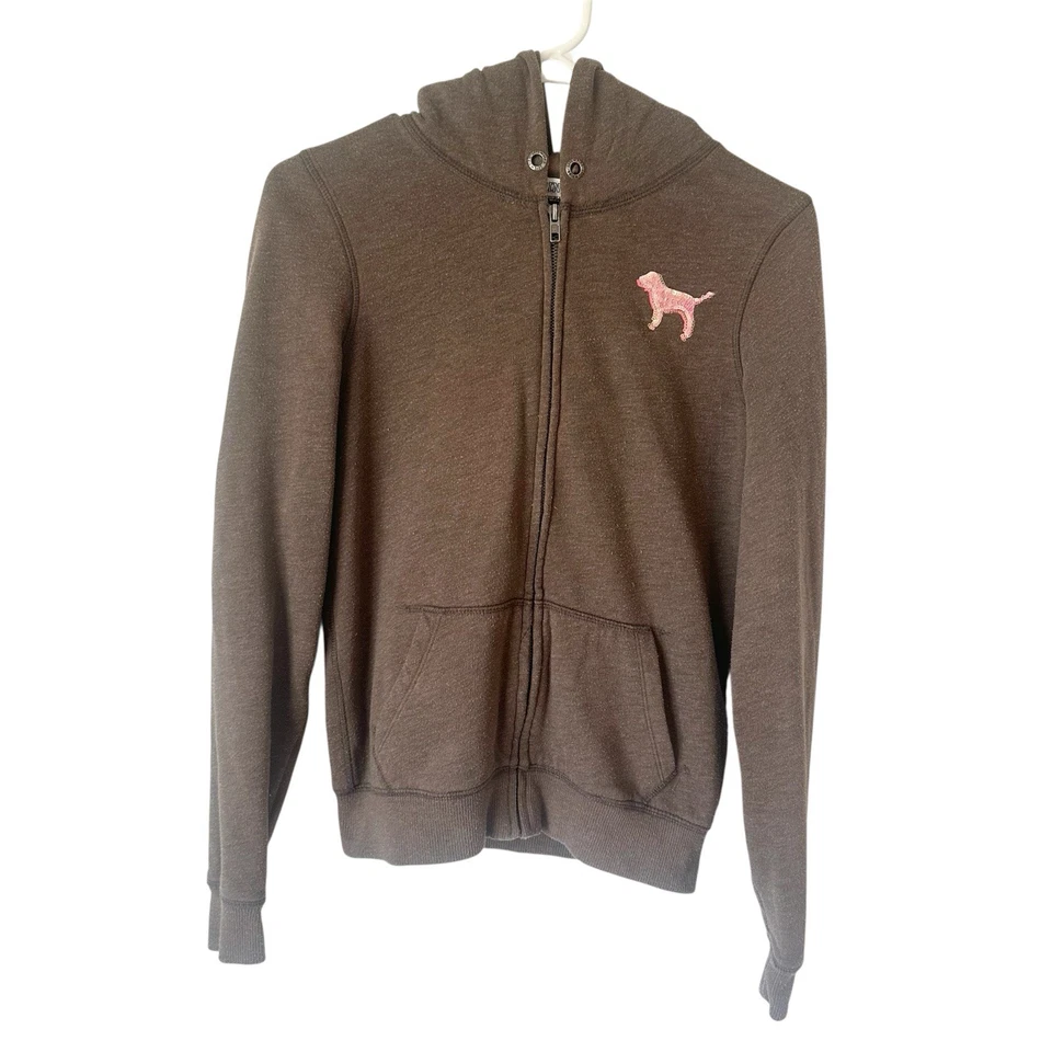 Chaqueta Y2K Vintage Años 2000 ROSA Victoria’s Secret Lentejuelas Bling Cremallera Completa Talla Pequeña Foto 2 de 4