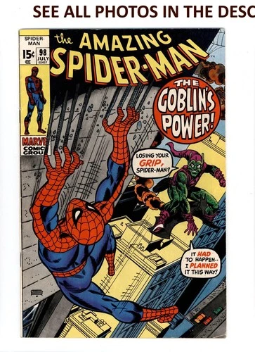 Amazing Spider-Man #98 Comic JULY 1971 Green Goblin FN- Marvel Comics (HG)
