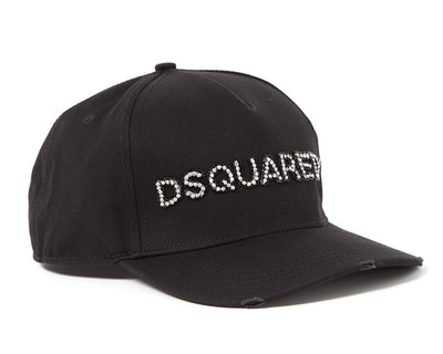 Dsquared2 Crystal-Embellished Jewel Baseball Cap Trucker Hat